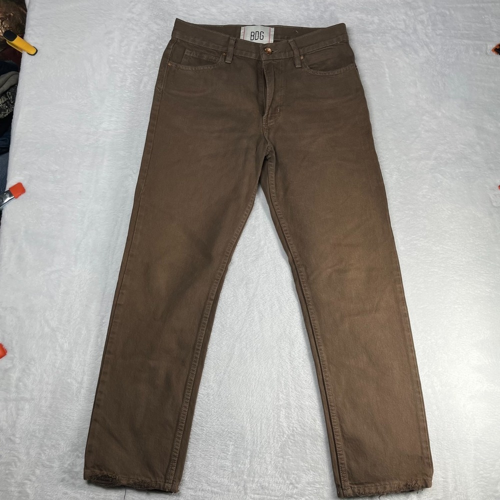 BDG Jeans Men's Brown‎ Denim Mid Rise Straight Pockets Classic Zip Fly - 30X29